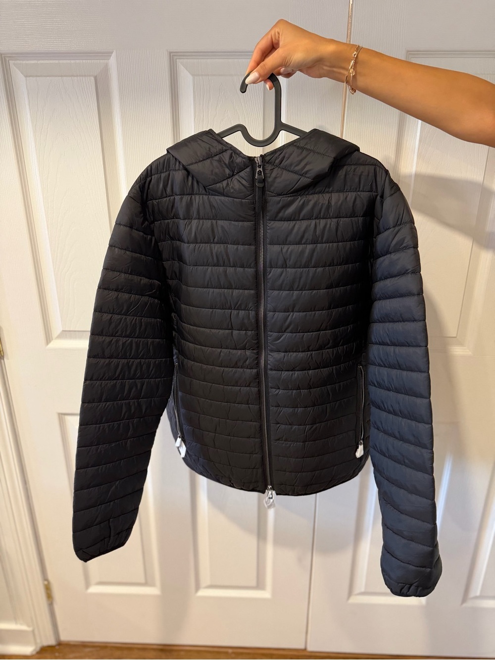 RUDSAK Black Quilted Puffer Jacket with Hood